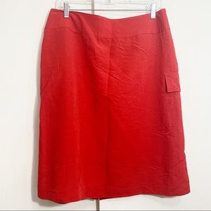 MICHELE linen blend pencil skirt cargo pocket 14